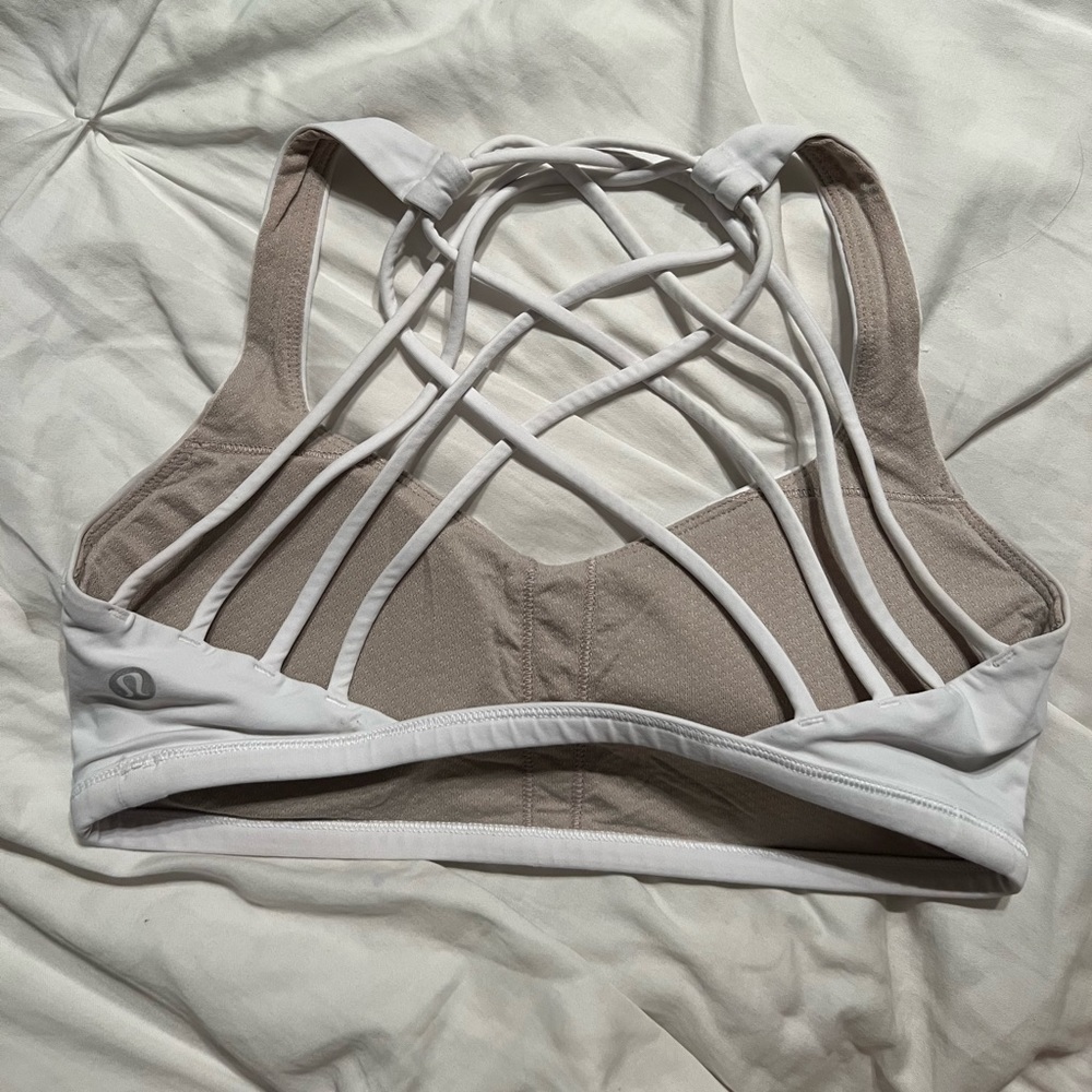 White Lululemon sports bra
